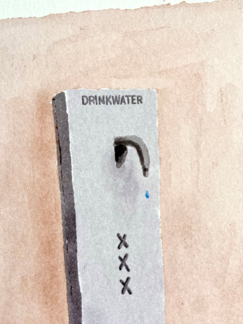 Tekening van drinkwater fontein in Amsterdam door Anne Neuteboom cabaretier Anne Neut Boetiek