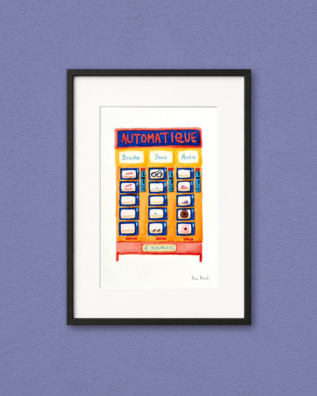 Fine art print van illustratie door Anne Neuteboom cabaretier Anne Neut Boetiek