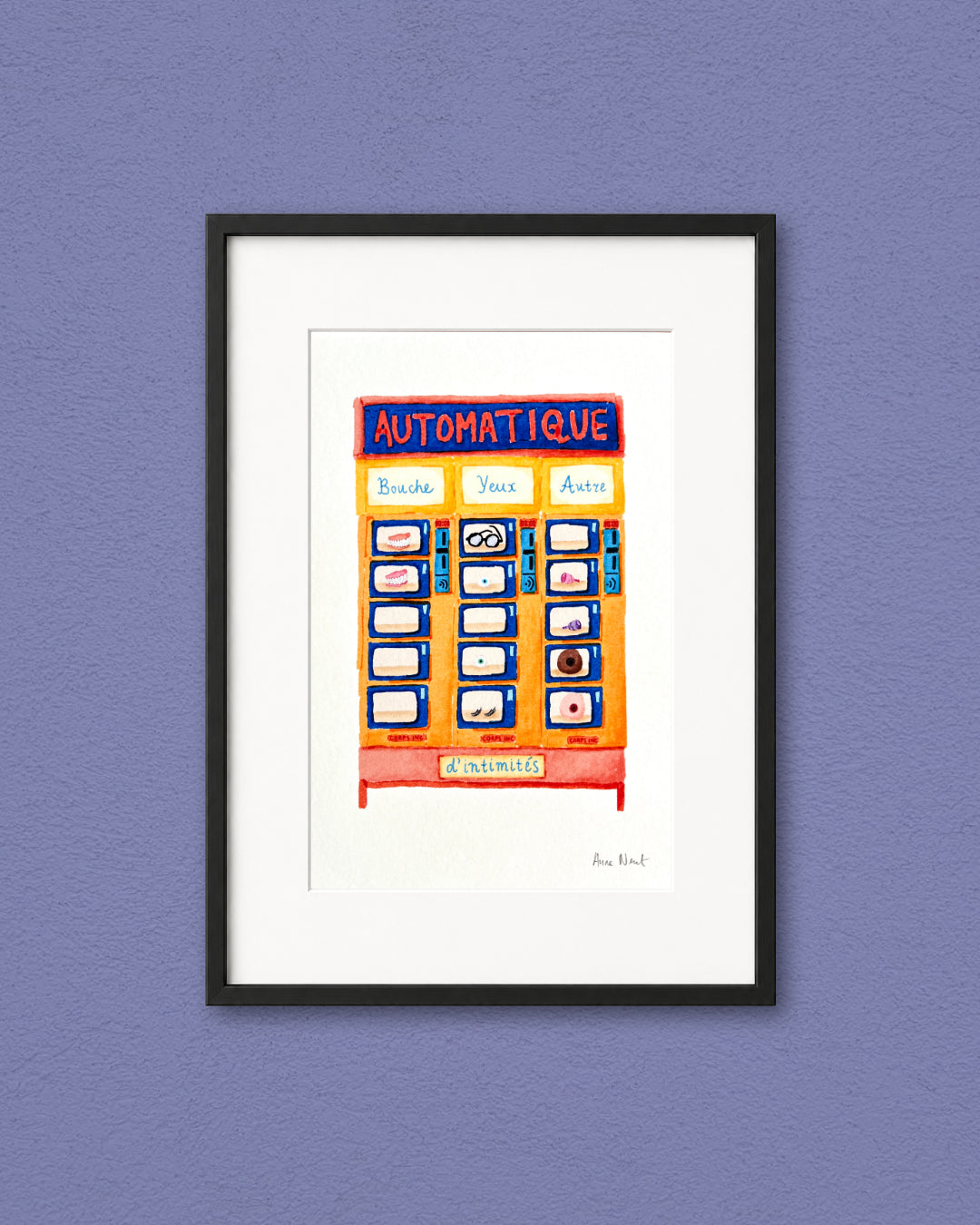 Fine art print van illustratie door Anne Neuteboom cabaretier Anne Neut Boetiek
