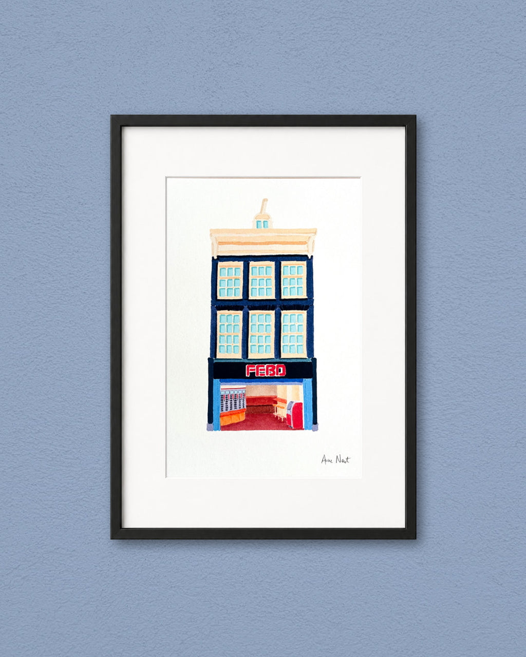 Fine art print van Febo getekend door Anne Neuteboom cabaretier Anne Neut Boetiek