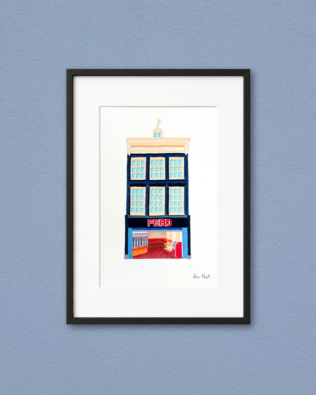 Fine art print van Febo getekend door Anne Neuteboom cabaretier Anne Neut Boetiek