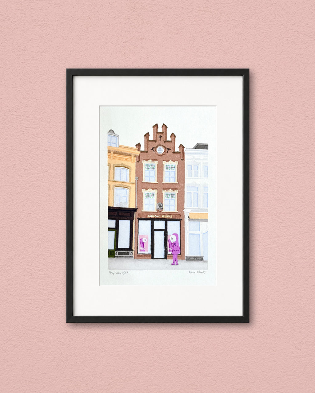 Fine art print van Satisfyer winkel in Den Bosch door Anne Neuteboom cabaretier Anne Neut Boetiek