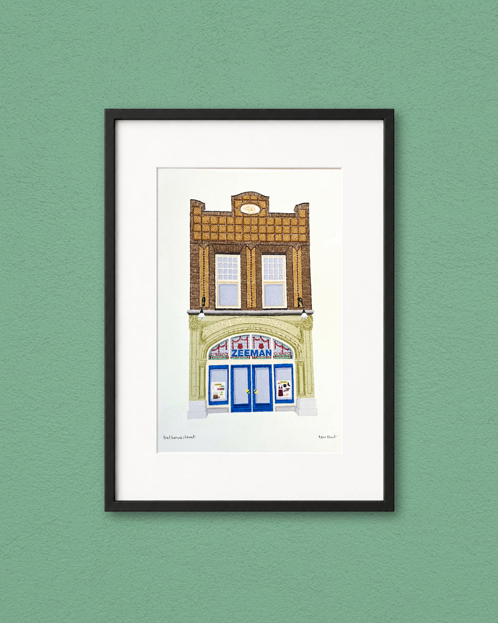 Fine art print van Zeeman in Hinthamerstraat in Den Bosch door Anne Neuteboom cabaretier Anne Neut Boetiek