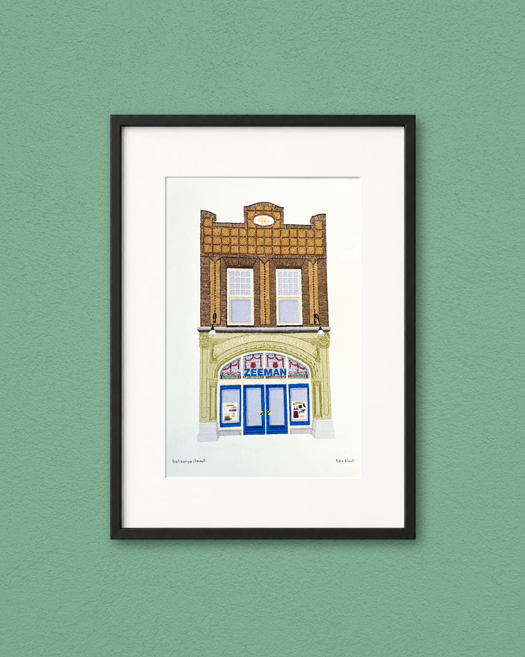 Fine art print van Zeeman in Hinthamerstraat in Den Bosch door Anne Neuteboom cabaretier Anne Neut Boetiek