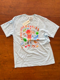shirt met riso print van cultuurmens getekend door Anne Neuteboom in samenwerking met Klapstoelkabaret